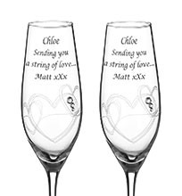 Engraved Champagne Flutes
