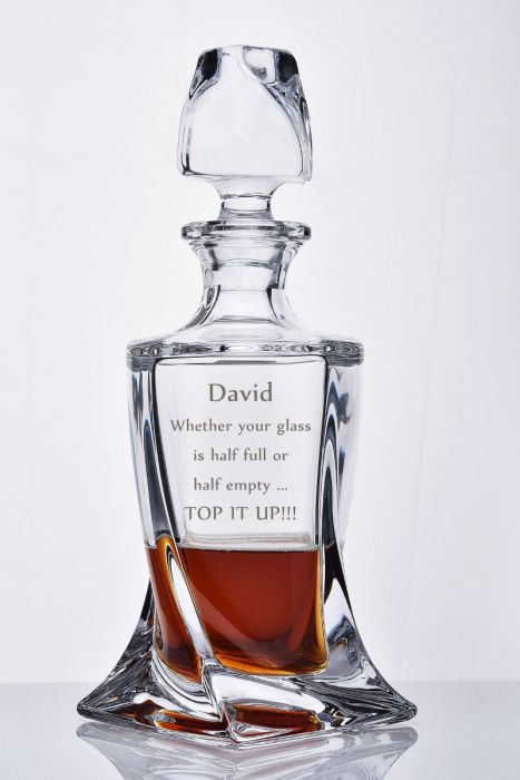leaving gift Personalised Engraved 24% Lead Crystal Decanter Retirement gifts 