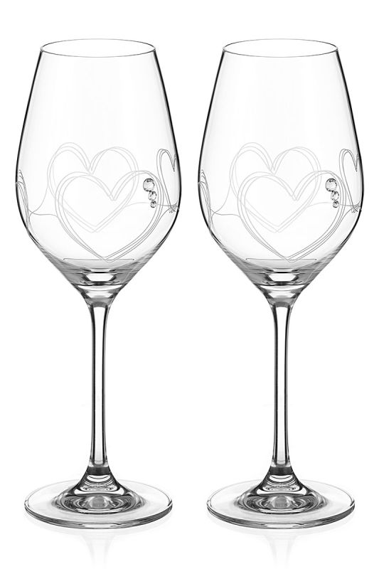 String of Love Wine Glass With Swarovski Elements | Gift Boxed 