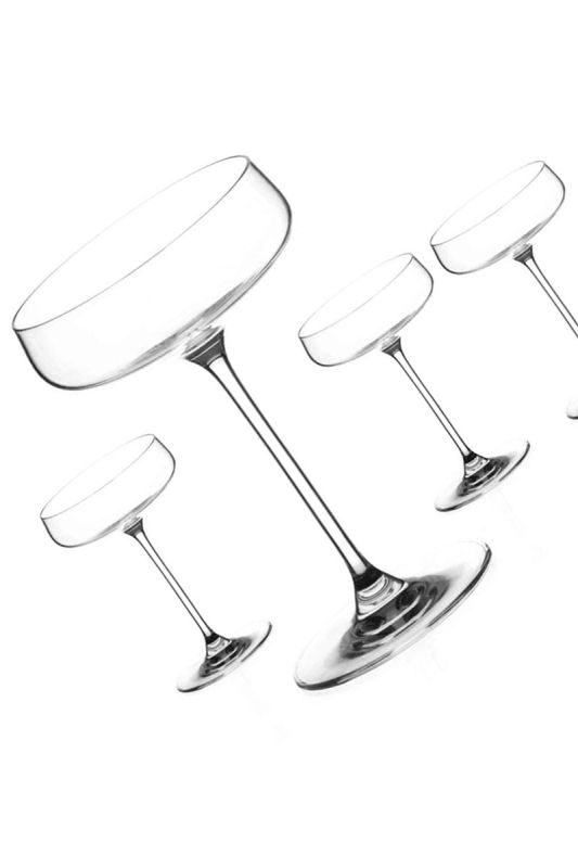 Diamante Auris Champagne Saucers | Set of 4 Gift Boxed 