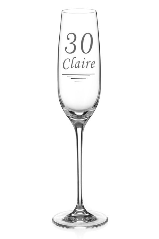 Personalised 30th Birthday Champagne Glass | Gift Boxed