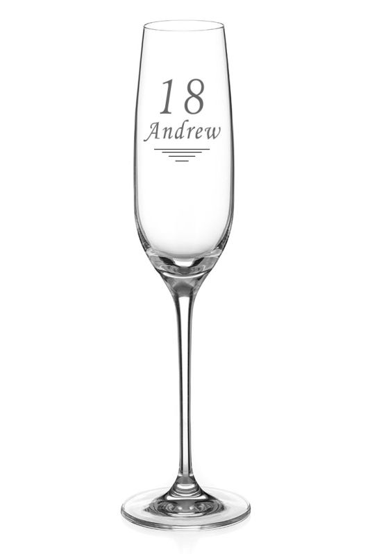 Personalised Champagne Glass | 18th Birthday, Gift Boxed
