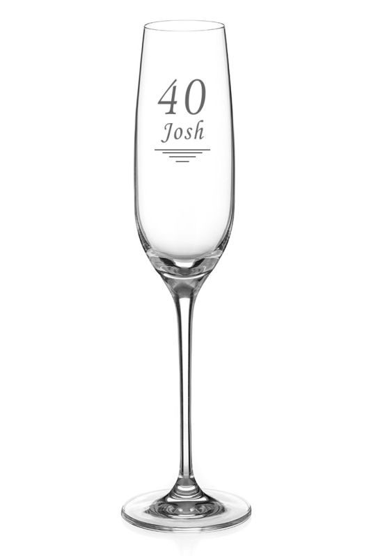 Engraved 40th Birthday Champagne Glass | Gift Boxed