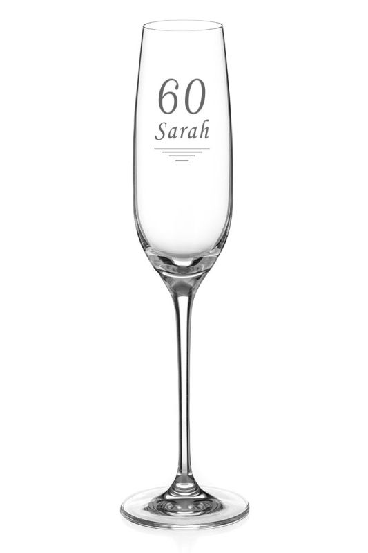 Personalised 60th Birthday Champagne Flute | Gift Boxed
