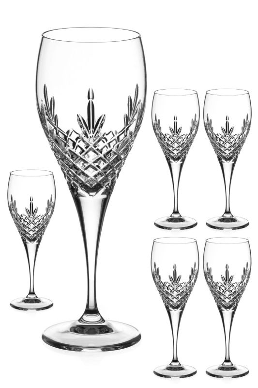 Strathmore Crystal Wine Glasses, Set of 6