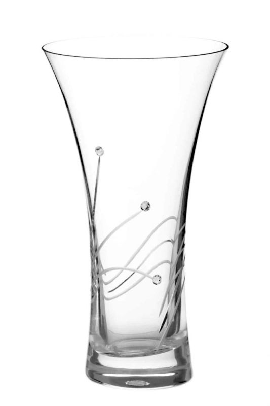 Small Hollow Sided Crystal Vase, Glasgow Design, 215mm | Forever Crystal