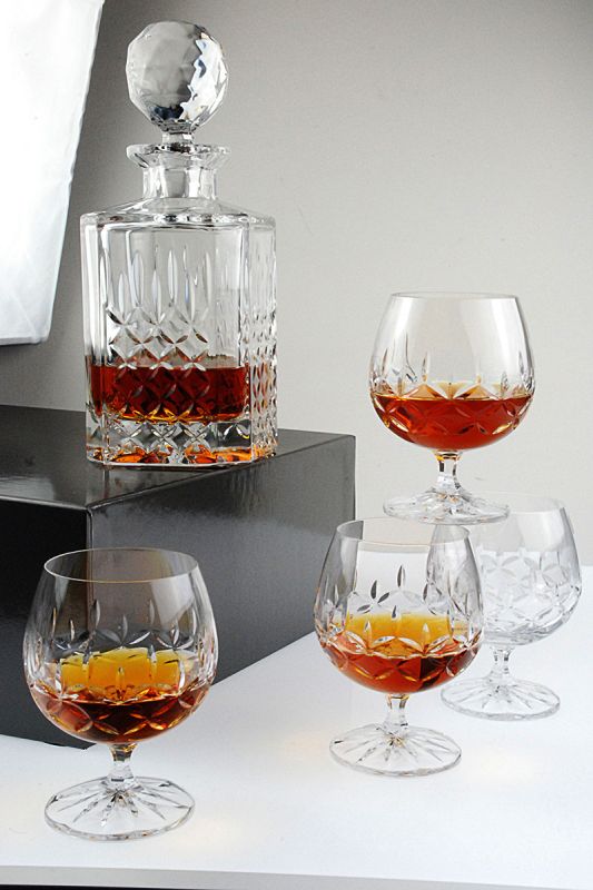 Buckingham Crystal Whiskey Decanter Set