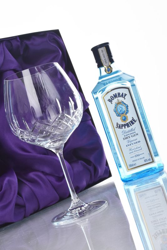 Bombay Sapphire & Hampton Crystal Gin Glass Gift Set