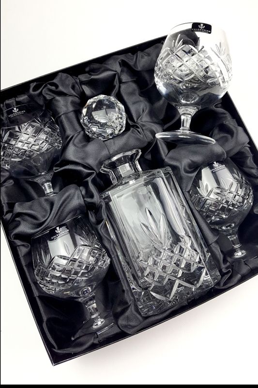 Personalised Buckingham Crystal Brandy Decanter Gift Set