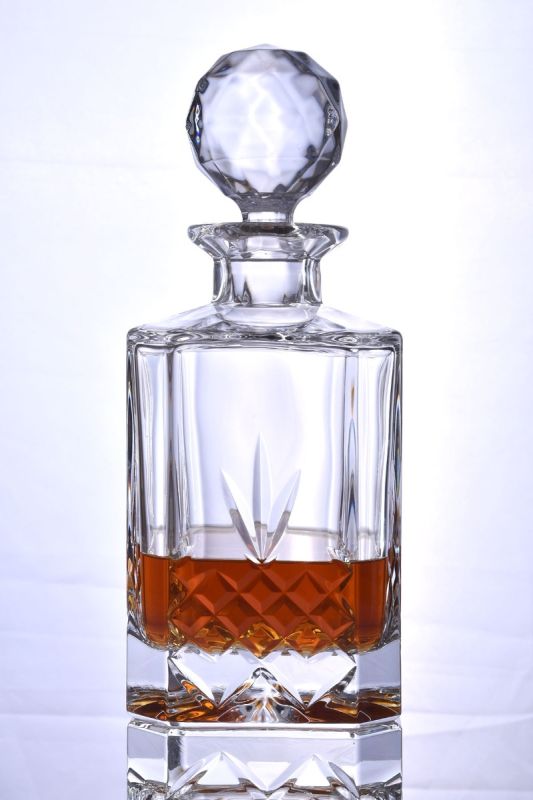Buckingham Square Crystal Whisky Decanter in Presentation Gift Box