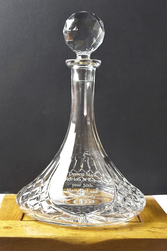 Engraved Crystal Ships Decanter | Admiralty 