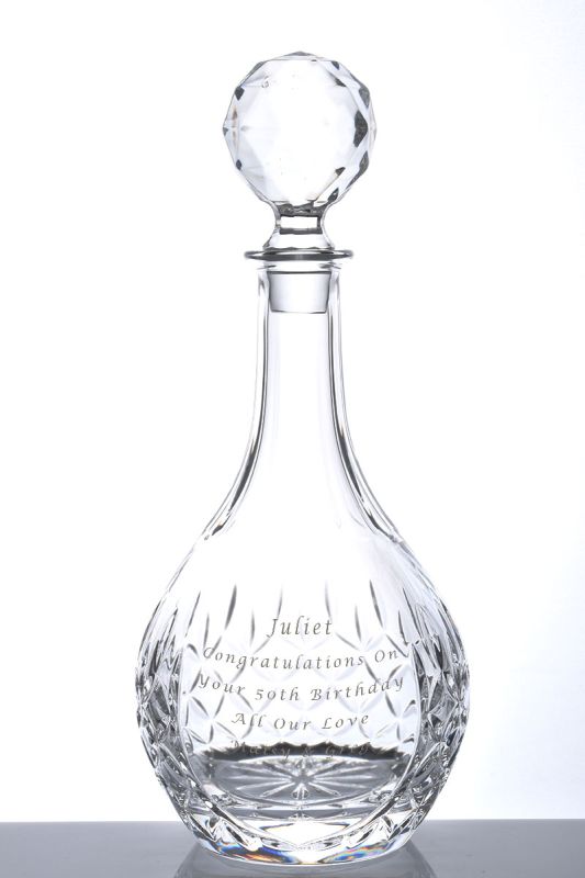 Personalised Crystal Wine Decanter | Admiralty