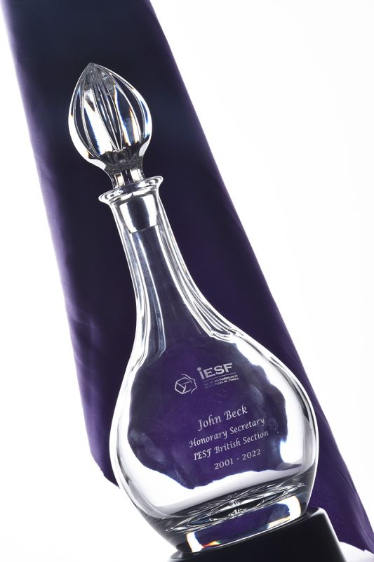 Engraved Crystal Wine Decanter