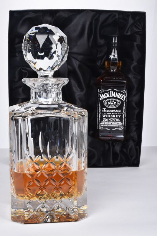 Crystal Whiskey Decanter & Bottle Gift Set