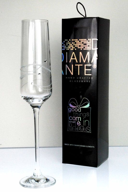 Just For You - Diamante Spiral Champagne Flute Gift