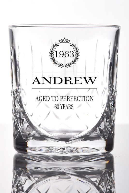 Engraved Whisky Glass | Name & Year Motif