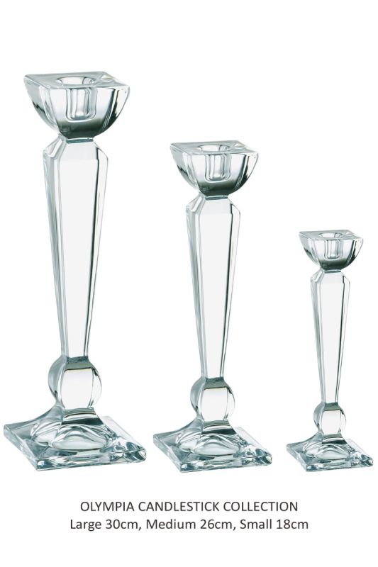Olympia Candlestick Collection, 18, 26 and 30cm