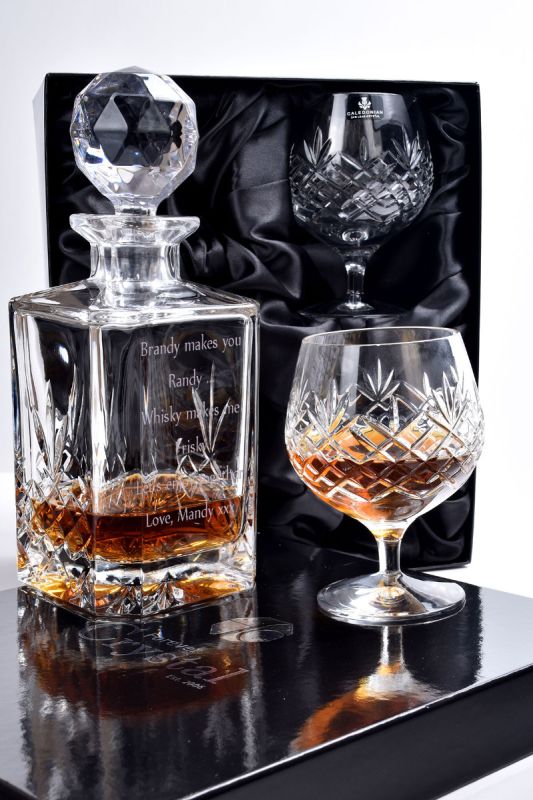 Personalised Crystal Brandy Decanter Gift Set