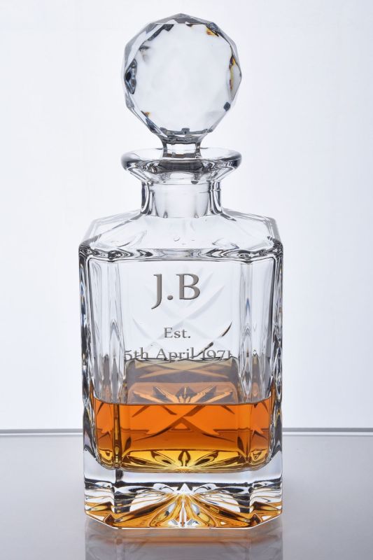 Personalised Galleon Crystal Whisky Decanter