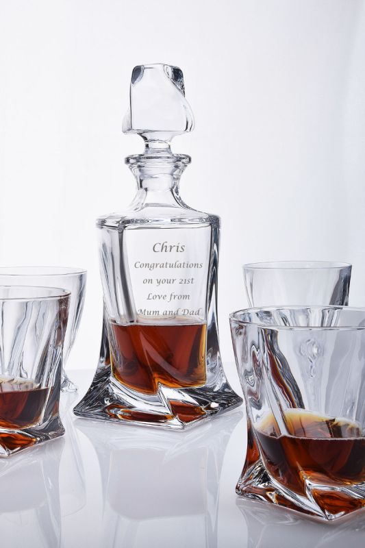 Personalised Whisky Decanter Set | Quadro