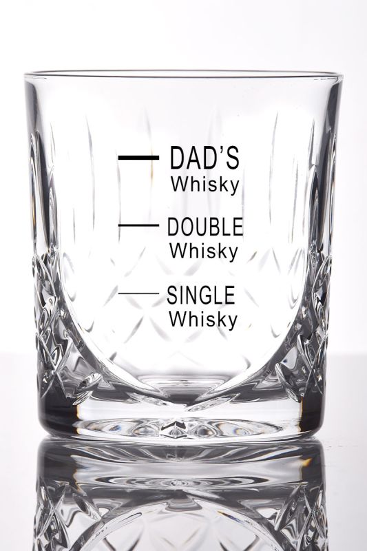 Engraved Whisky Glass | Whisky Measure Motif